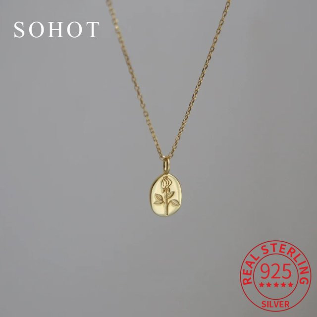 SoHot Halskette mit Anhänger, 925 Silber, Blumen, Damen - Bild 1