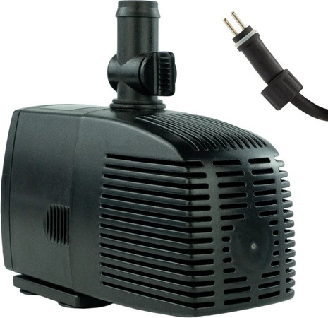 Kerry Electronics Teichpumpe als leise Tauchpumpe für Aquarium und Springbrunnen, 12 V, 1.500 l/h, 25 W, Förderhöhe: 2,5 m, Farbe: Schwarz