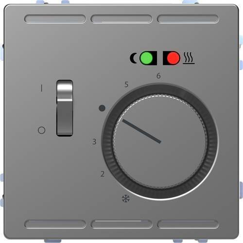 Merten Raumthermostat Schraubbefestigung in Grau und Silber aus Kunststoff - Bild 1