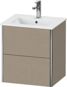 Duravit Waschtischunterschrank XSquare Compact in Leinen, wandhängend mit 2 Schubladen, B/T/H: 51 x 41,8 x 56 cm - Bild 1