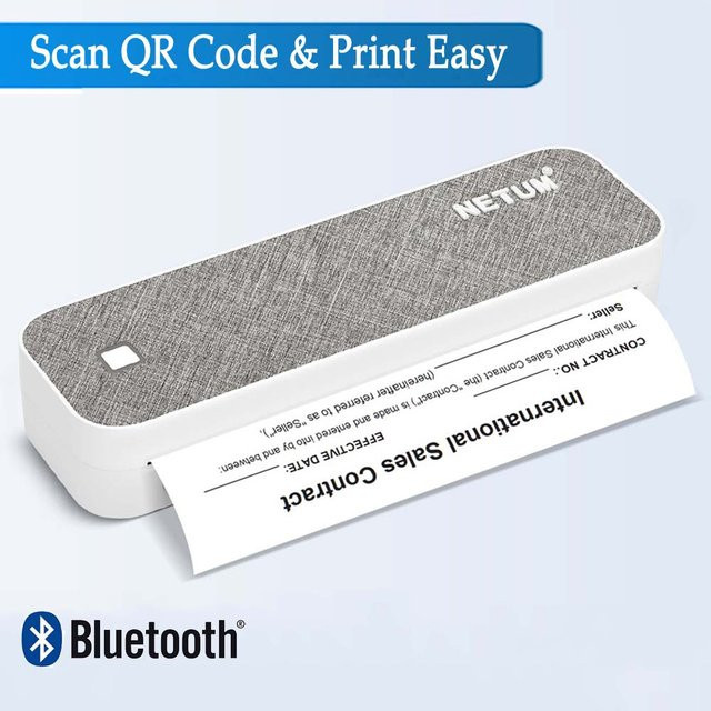 Tragbarer A4-Thermodrucker von NETUM mit Bluetooth und USB für Fotos, Text, Word und PDF, kompatibel mit Android, iOS und Windows - Bild 1