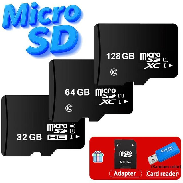 Cedar Trading Micro SDXC Speicherkarte Class 10 mit Adapter, 128 GB, Schwarz - Bild 1