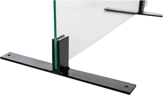 Skyscope Standfuß quer für ESG 6 mm in Schwarz, Länge: 350 mm, aus Aluminium matt - Bild 1