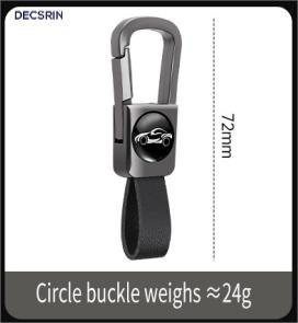 Schlüsselanhänger Zinklegierung, Leder, Black, Unisex - Bild 1
