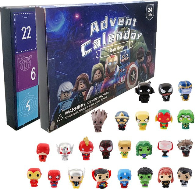 Marvel Adventskalender Box mit Avengers, Spiderman und Iron Man Minifiguren in Mehrfarbig - Bild 1
