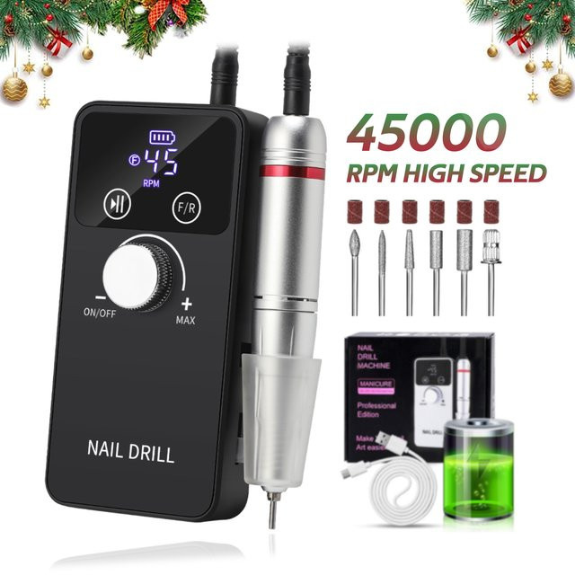 DianaBeauty Nagelbohrmaschine, 45000RPM, Elektrischer Nagelpolierer mit LCD-Display - Bild 1