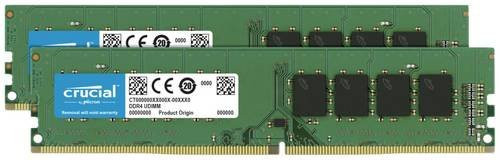 Crucial DDR4 PC-Arbeitsspeicher Kit 16GB bestehend aus 2 x 8GB 3200MHz 288pin DIMM CL22 Farbe Grün - Bild 1