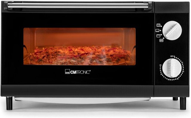 Clatronic MPO 3520 Minibackofen in Schwarz mit Pizzafunktion, Grill und Timer, Volumen: 12 l - Bild 2