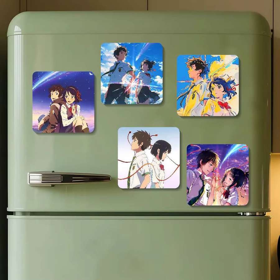 Personalisierter Anime Film Y-Your N-Name Kühlschrankmagnet, quadratischer magnetischer Aufkleber in Multicolour - Bild 3
