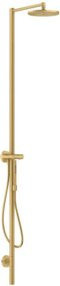 Hansgrohe Axor Starck Duschsäule mit Thermostat, Kopfbrause und Handbrause, Gold gebürstet - Bild 1