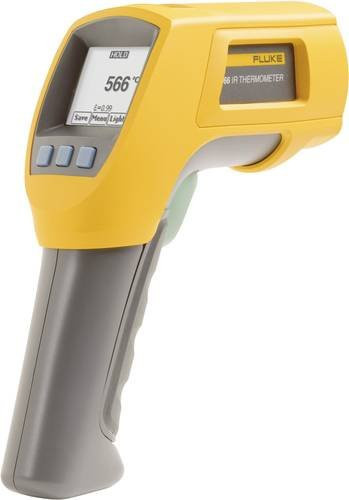 Fluke 566 Infrarot-Thermometer mit Kontaktmessung in Gelb, Optik 30:1, Messbereich -40 bis +650°C - Bild 1