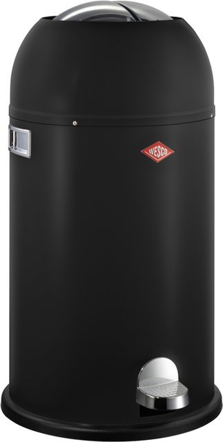 WESCO KICKMASTER Abfallsammler mit Pedal aus Edelstahl in Schwarz, B/T/H: 33,0 x 37,8 x 69,0 cm - Bild 1