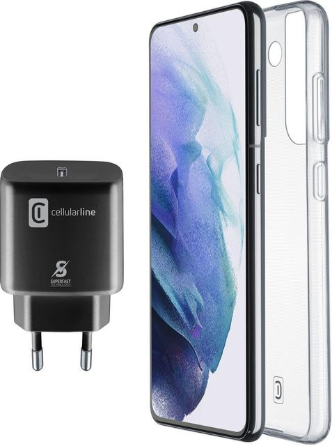 Samsung Galaxy S22 Starter Kit mit transparentem Backcover und 25W USB-C Ladegerät - Bild 1
