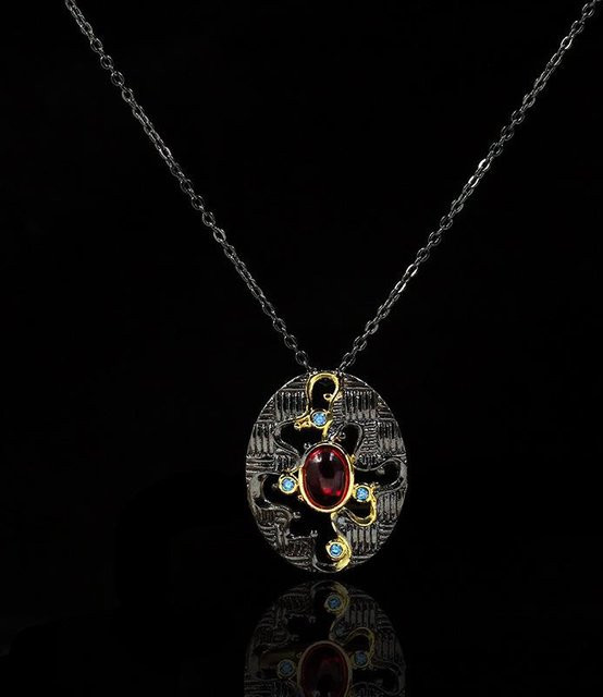 YIRAN Halskette, zweifarbig, black, Unisex - Bild 1