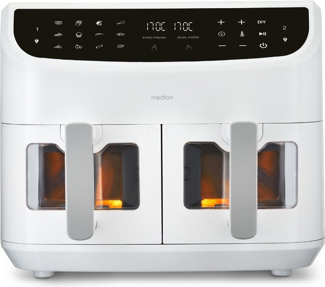 Medion Life P20 XXL Twin Heißluftfritteuse in Weiß (MD11760) - Bild 1