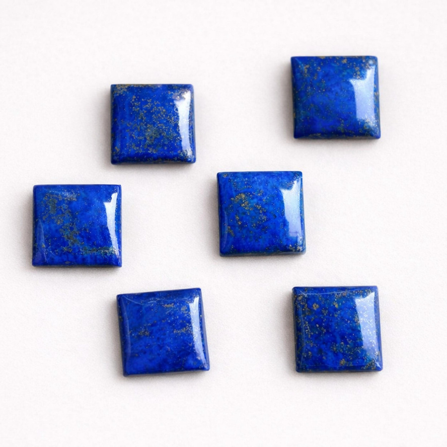 Gemisphere Lapis Lazuli Cabochons, quadratisch, blau, 6 mm - Bild 2
