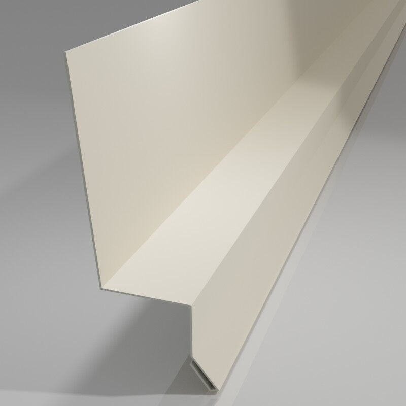 Aluminium Tropfkantenprofil Blachotrapez GmbH für 20er Trapezprofil, Farbe: Weiß, B/T/H: 60 x 25 x 15 x 10 x 2000 mm - Bild 1