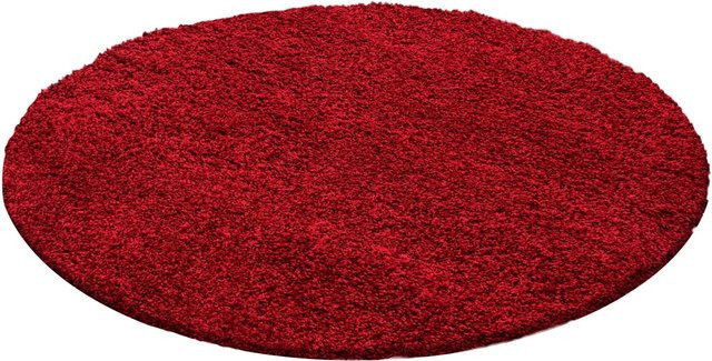 Ayyildiz Hochflorteppich Life in Rot im Shaggy-Stil, Durchmesser: 160 cm - Bild 1