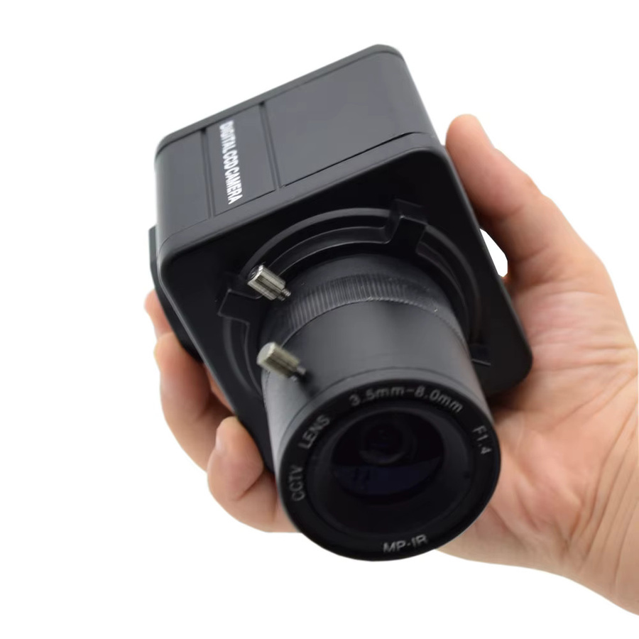 HQCAM 4K UHD Monochrom-Mini-USB-Webcam mit IMX317 Sensor und 5-50mm Zoomobjektiv für Bewegungserfassung in Schwarz - Bild 1