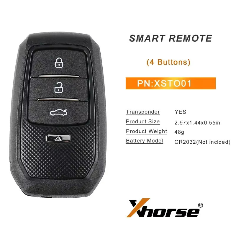 Xhorse XSTO01EN Smart Key für Toyota XM38 in Schwarz mit Shell Unterstützung 4D 8A 4A - Bild 3