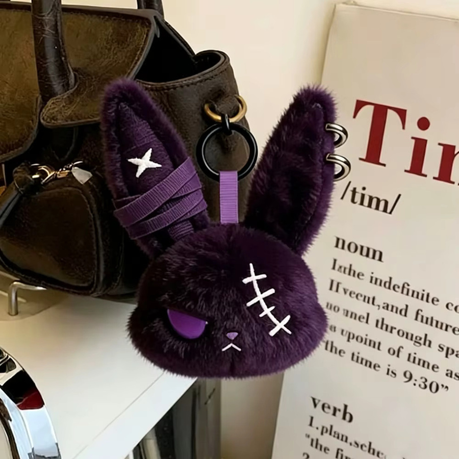 Bandai Gothic Häschen Plüsch-Schlüsselanhänger, Kaninchen-Taschenanhänger - Bild 2