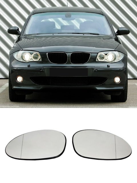 Seitlicher Rückspiegel mit Heizglas in Silber passend für BMW E90 E91 E92 E93 E80 E81 E87 von MAKIXISO - Bild 1