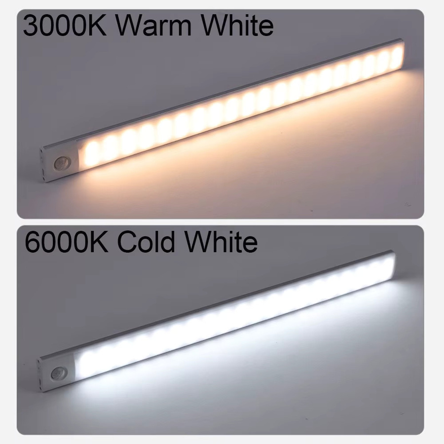 CENSHION LED-Schrankleuchte Typ C mit Bewegungsmelder, wiederaufladbar, Nachtlicht für Küche und Möbel, Schwarz - Bild 3