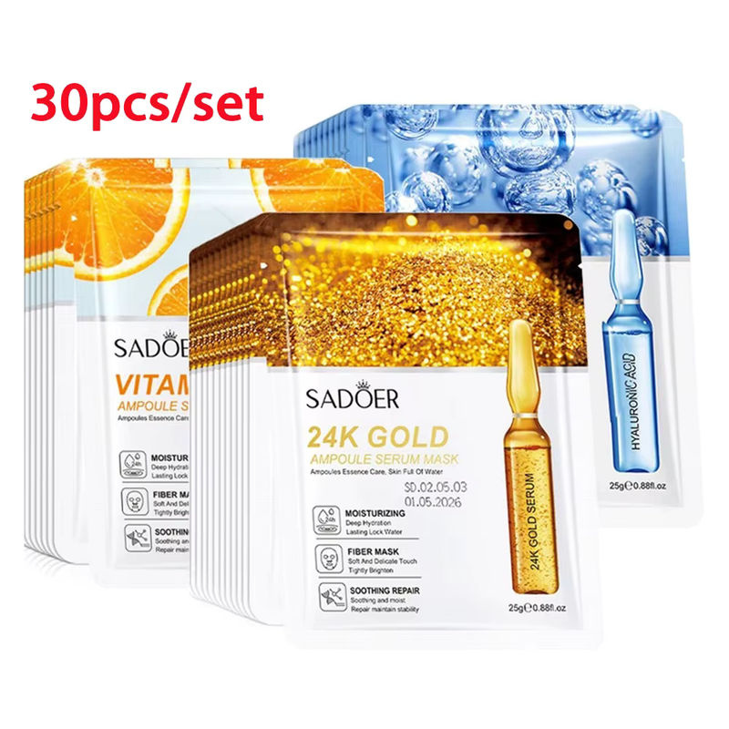 SADOER Gesichtsmaske, Vitamin C, Hyaluronsäure, Unisex - Bild 3