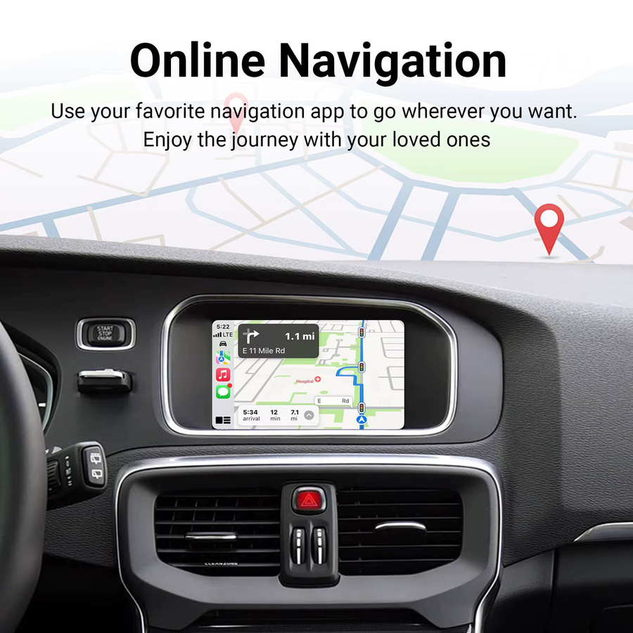 LEXXSON CarPlay und Android Auto Retrofit Kit für Volvo V40 V60 S60 XC60 S80 (2015–2018) mit 7-Zoll-Bildschirm und Decoder-Box - Bild 5