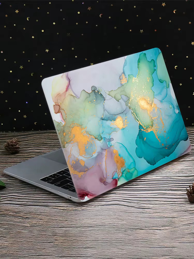Marmor-Design Laptop-Hülle für Apple MacBook Pro und MacBook Air in Multicolour als Hartschale - Bild 2