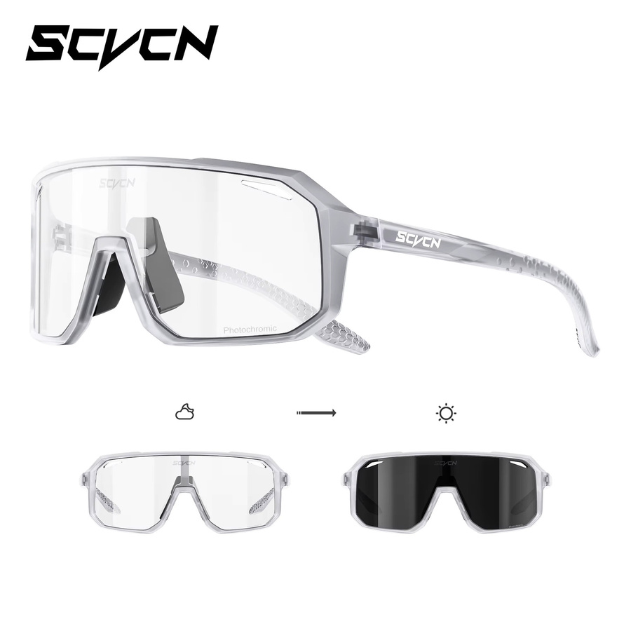 SCVCN Sportsonnenbrille, Photochrome, Vollrand, Kunststoff, Unisex - Bild 1