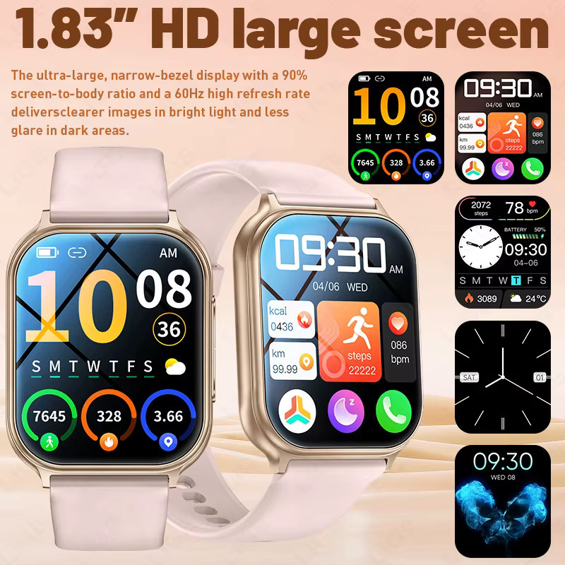 LIGE Smartwatch, Schwarz, Silikon, Bluetooth, Unisex - Bild 3