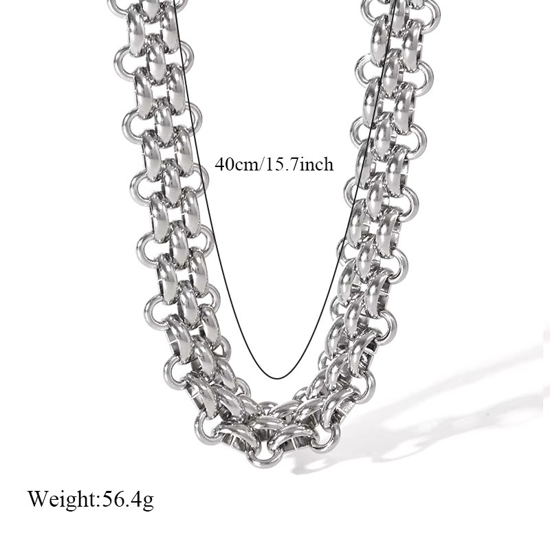 EILIECK Schmuck-Set, Halskette und Armband, Edelstahl, Silber, Damen - Bild 2