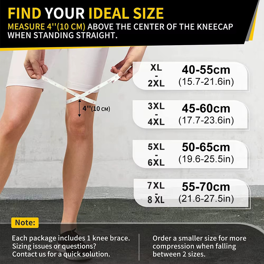 BOTQTOW Kniebandage Kompressionsbandage, 8XL, Unisex - Bild 2