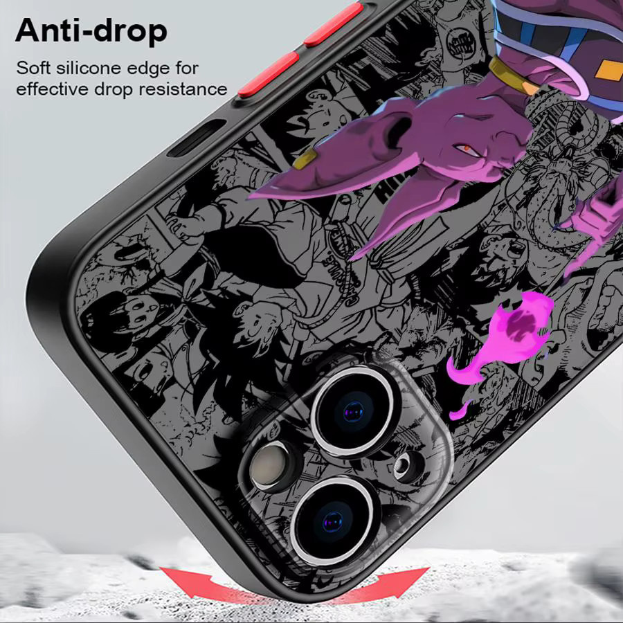 Dragon Ball Handyhülle mit Beerus und Majin Buu Design für iPhone Modelle in Multicolour - Bild 1