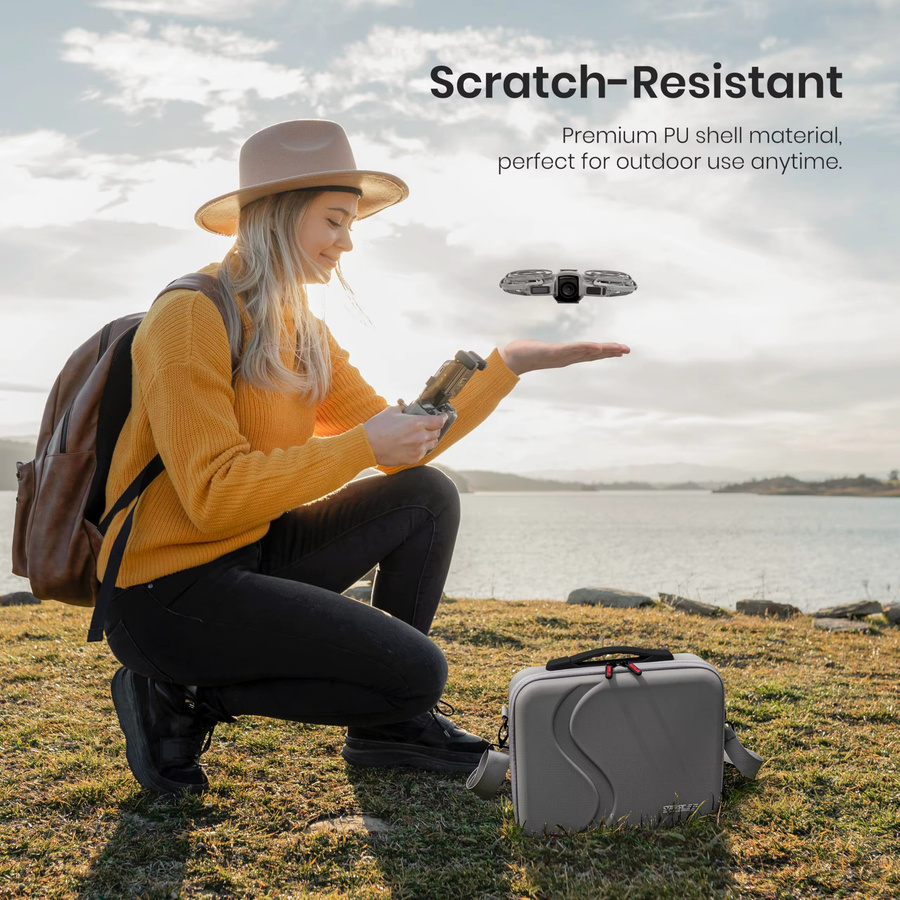 DJI NEO 2 Hartschalen-Tragetasche mit RC-N3 Flugsteuergerät Aufbewahrungstasche in Grau - Bild 5