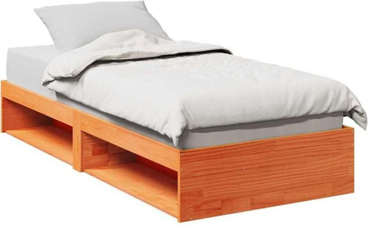 vidaxl Tagesbett aus Massivholz Kiefer in Wachsbraun, B/T/H: 200 x 100 x 30 cm, ohne Matratze - Bild 1