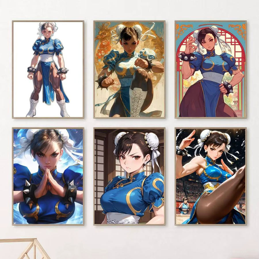 Street Fighter ChunLi Poster von Kayou als selbstklebender und wasserfester Papieraufkleber in Mehrfarbig für deine Wanddekoration - Bild 2