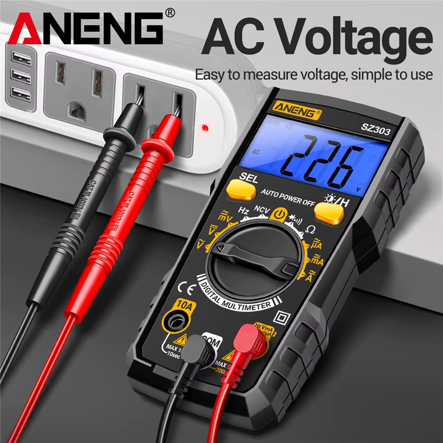 ANENG Digital Multimeter SZ303 Professional Tester für AC/DC Spannung, Strom und Widerstand mit NCV Induktion und Hintergrundbeleuchtung - Bild 2