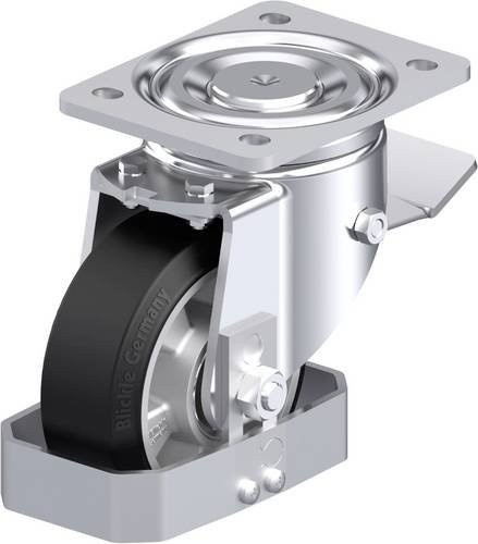 Blickle Stahlblech-Lenkrolle LH-ALEV 127K-ST-FS in Schwarz und Grau mit 125 mm Rad-Durchmesser und einer Tragfähigkeit von 300 kg - Bild 1