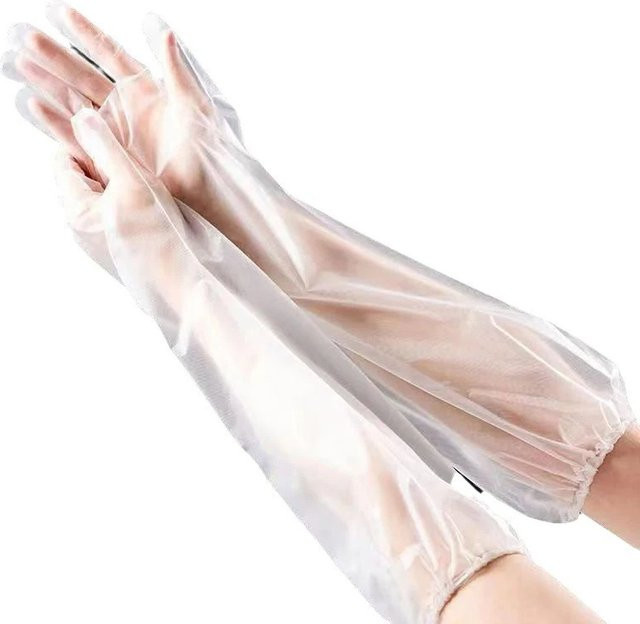 Untior Einweghandschuhe in Lebensmittelqualität transparent wasserdicht und ölfrei - Bild 1