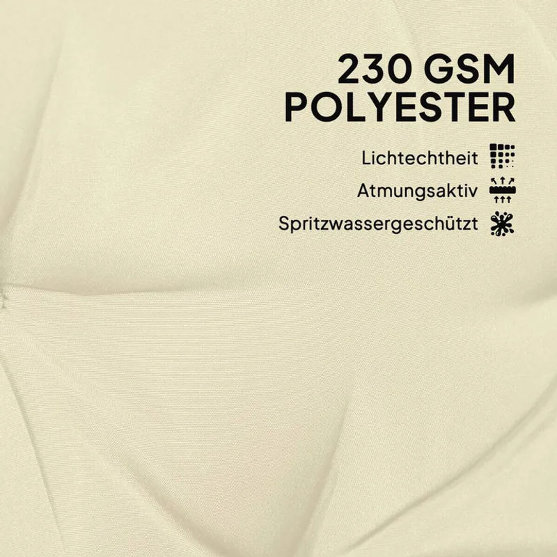 Outsunny Sitzkissen-Set beige und schwarz aus Polyester, wasserabweisend und gesteppt, B/H/L: 110 x 8 x 180 cm - Bild 5