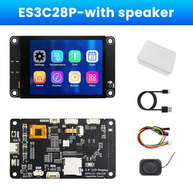 Diymore ESP32-S3 Display Entwicklungsboard mit 2,0 Zoll TFT Touchscreen, Wifi und Bluetooth, USB-C, Schwarz - Bild 1