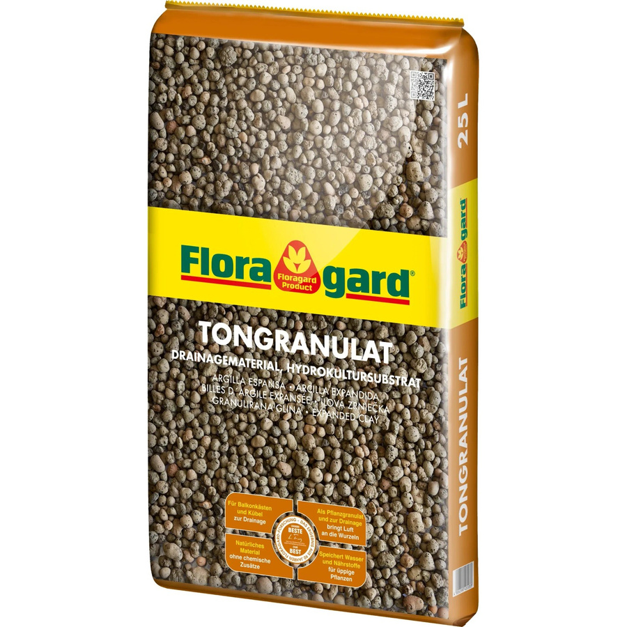 Floragard Blähton Tongranulat als Hydrokultursubstrat für Zimmerpflanzen und Balkonpflanzen, 25 l - Bild 2