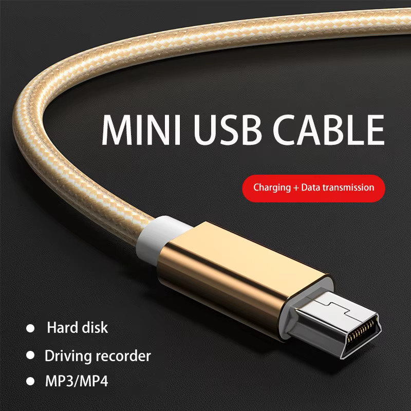 NNBILI USB-A auf Mini-USB Daten- und Ladekabel in Pink - Bild 2