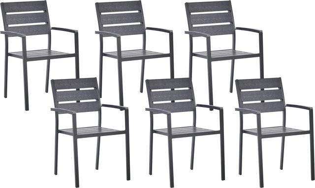 Beliani Esszimmerstuhl in Schwarz im Industrial Design, B/T/H: 57 x 54 x 88 cm - Bild 1