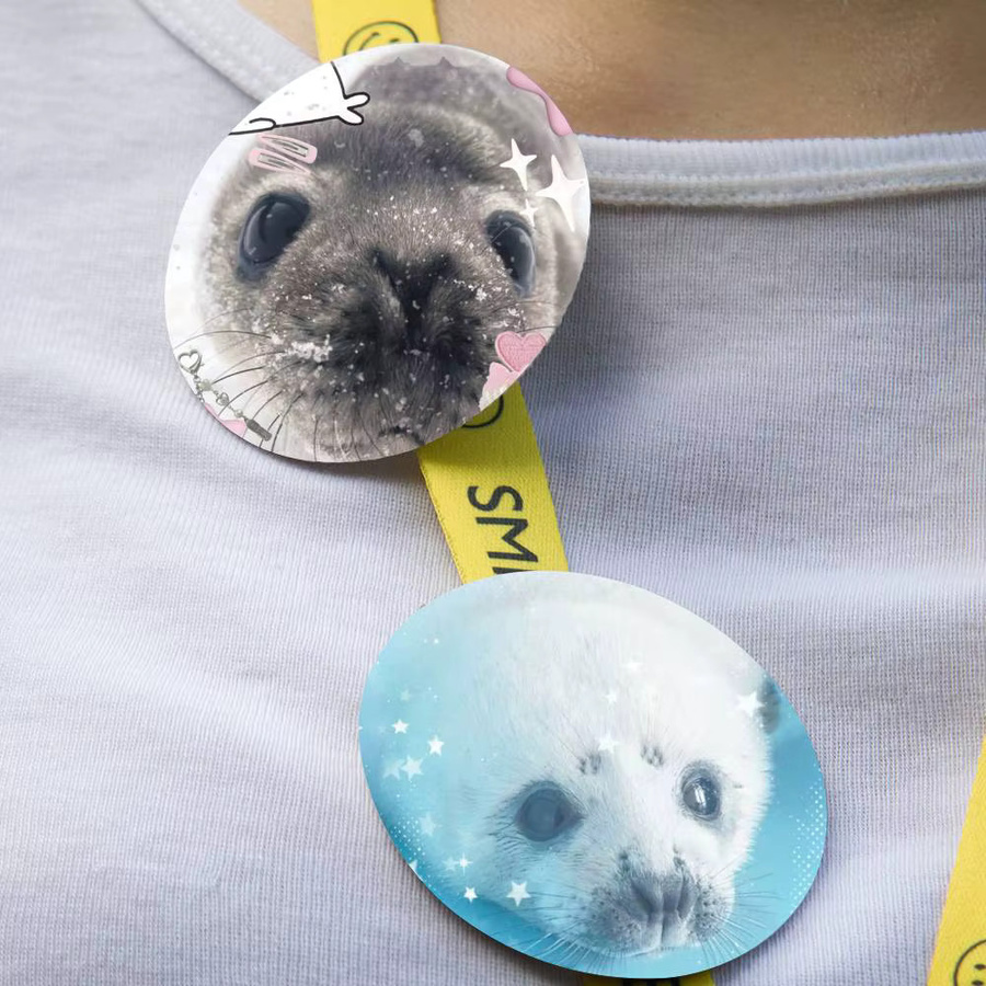Seal Sea Weißblech-Brosche, Figuren-Motiv, Unisex - Bild 3