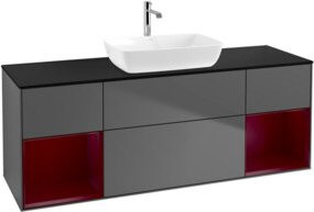 V&B Waschtischunterschrank Finion in Anthrazit lackiert, Breite: 160 cm, Tiefe: 50,1 cm, Höhe: 50,1 cm - Bild 1