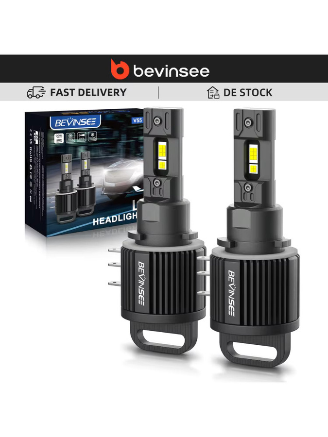 BEVINSEE H15 LED-Autoscheinwerferlampen 110W mit 11000LM Superhell Fernlicht und Tagfahrlicht für VW Golf MK7/6 und Audi A3 A5 A6 - Bild 5