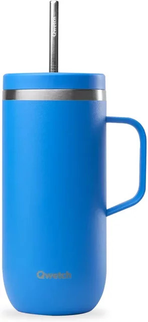 Isolierbecher aus Edelstahl mit Griff von Qwetch in Blau, 0,335 l - Bild 1